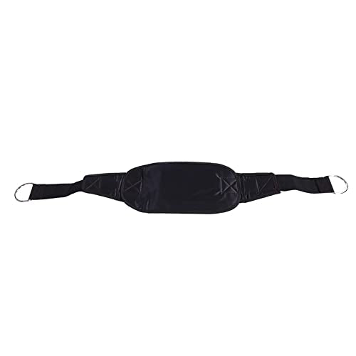 Fitness Drop Weight Equipment Gym Dip Belt Waist Chain Strength Power Training Building for Body Strength Power Training Black Nylon Metal 73x16.5cm 845g