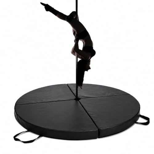 Pole Dance Mat, Thick Pole Crash Mats Fall Safety Mat Portable Safety Round Dancing Cushion, Suitable for Dance Instruction Yoga and Temporary Stage Protection - size: 180*5cm/70.9*2in