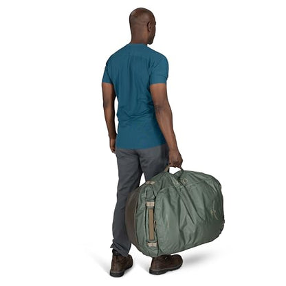 Osprey Transporter Lightweight Travel Duffel Bag - Extra Large Water Resistant Durable Gear Bag for Men and Women - color: Blue Flame/Nocturnal Blue, style: 95l