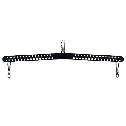 Multi-Grip LAT Pull Down Bar for Home Gym Fitness, Spreader Plate LAT Pulldown Attachments for Pulley System Cable Machine, Double to Single Cable Attachment Exercise Handle - color: Multi Hole Bar 2