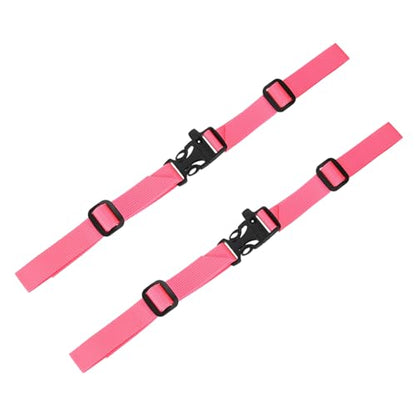 Backpack Chest Strap Sternum Straps with Emergency Whistle Buckle for Backpack Replacement & Hiking - color: Pink