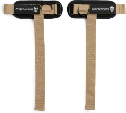 Gymreapers GripLink Lifting Straps – Heavy Duty D-Ring Weight Lifting Wrist Straps with Anti-Slip Silicone Grip Beads, Adjustable Support for Deadlifts, Powerlifting, Cable Machines & Gym Training - color: Desert Sand
