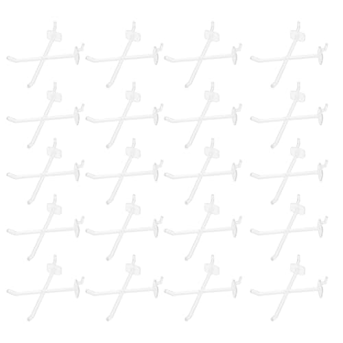 SHINEOFI 50pcs Plastic Pegboard Hooks for Tool Hanging Board, 15cm Wall Pegs for Garage Organization and Workbench Storage, Hole Board Pegs for Retail Displays and Workshops