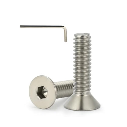 50 Pcs 1/4-20 x 1 Flat Head Socket Cap Screws Countersunk Bolts,304 Stainless Steel 18-8,Allen Socket Drive,Bright Finish,Fully Machine Thread (1/4-20 x 1 (50pcs)) - size: 1/4-20 x 1 (50pcs)