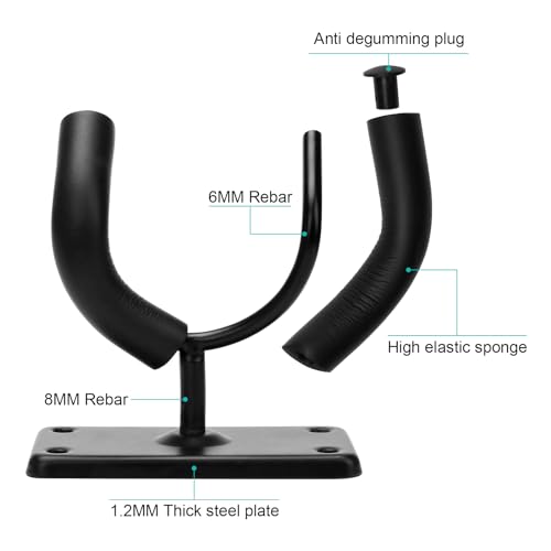 Coolrunner Skateboard Wall Hanger, 4 Pack Skateboard Wall Mount with Screw | For Skateboard Storage and Display Holder, Skateboard Hooks Fit for Skateboard, Guitar, Longboard, Snowboards