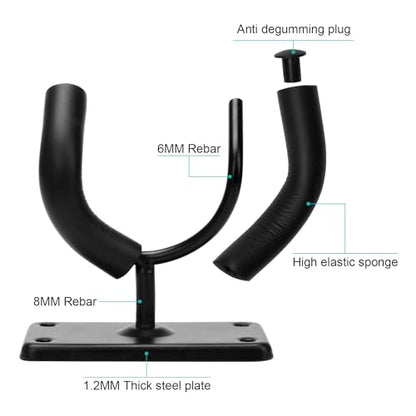 Coolrunner Skateboard Wall Hanger, 4 Pack Skateboard Wall Mount with Screw | For Skateboard Storage and Display Holder, Skateboard Hooks Fit for Skateboard, Guitar, Longboard, Snowboards