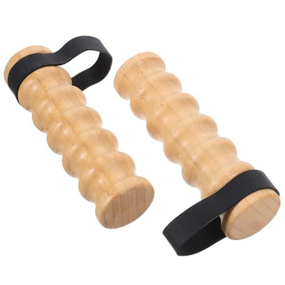 Exercise Resistance Bands with Wooden Handles 2pcs, Portable Strength Training Equipment for Shoulder Rehab and Full-Body Workout, Arm Strength Stick for Home Gym Fitness
