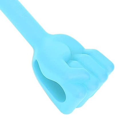 Fist Hammer Silicone Meridians Flexible Slip Handle Pat Tool for Comprehensive Relaxation Orange Color (Blue) - color: Blue