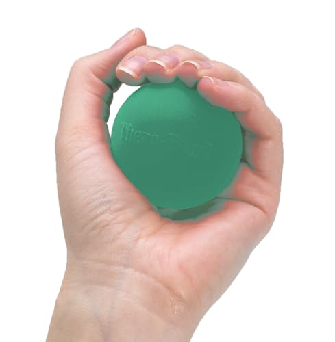 THERABAND Hand Exerciser, Ball For Hand, Wrist, Finger, Forearm, Grip Strengthening & Therapy, Squeeze Ball to Increase Hand Flexibility & Relieve Joint Discomfort, Green, Medium - color: Green