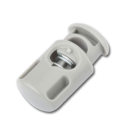 DYZD Plastic Cord Locks End Spring Stop Toggle Stoppers Multi-Colour (10PCS, Grey) - color: Grey
