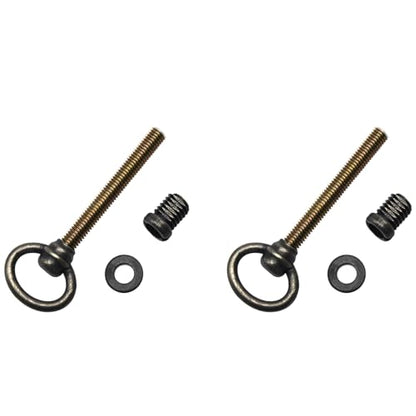 2 PCS Swivel Mirror Mounting Bolt M8 Antique Brass Mirror Frame Screws for Retro Rotating Mirrors (Screw Lenght: 58 mm / 2.28") - size: 97 MM / 3.82 IN