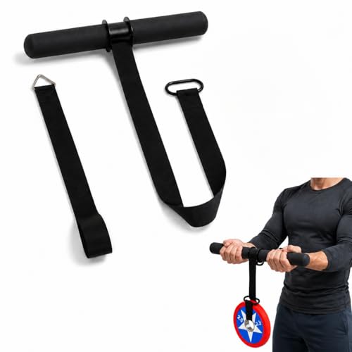 Wrist Roller Forearm Strengthener with Wrist Strap, Thick Carbon Steel Forearm Exerciser Grip Strength Trainer, 300 LB Nylon Webbing for Single-Arm Pull Training, Home Gym Wrist Trainer - color: Black