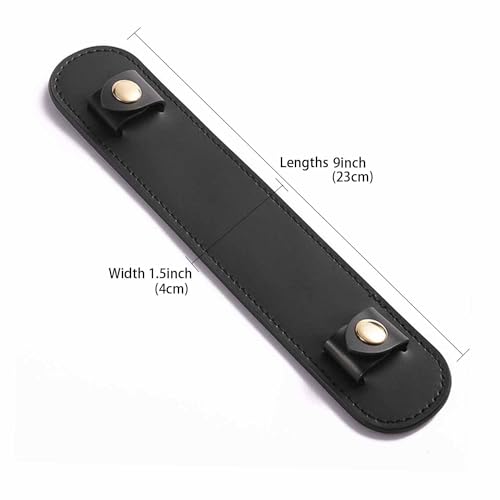 Vachetta Leather Shoulder Pad Soothing Shoulder Pad for Cossbody Bag Straps - color: Black Strap Pad