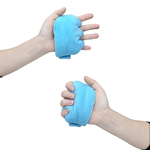 rainbowstar 2 Pack Palm Protector with Finger Separators Hand Contracture Cushion Finger Rehabilitation Training Device for Stroke Hemiplegia