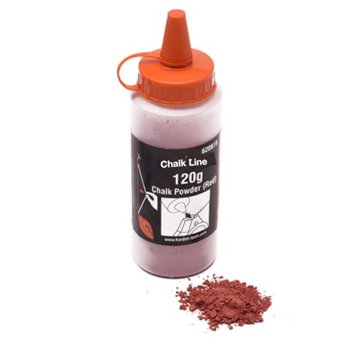 Edward Tools Red Snap Line Chalk Refill - Ultra Fine Marking Chalk Powder - Easy Refill Bottle