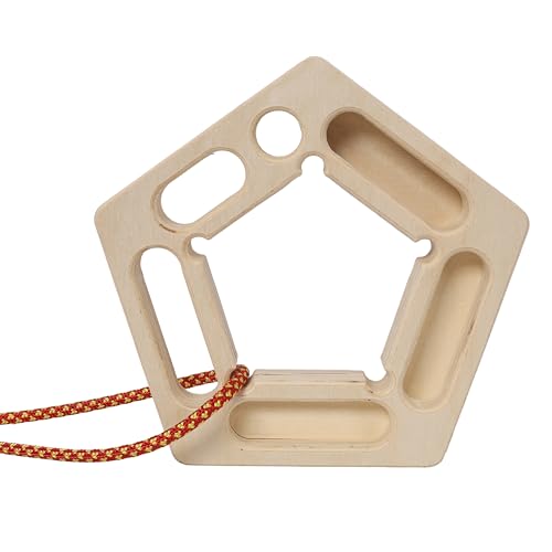 LuckyNote 2PACK Climbing Hangboard Rock Climbing Training,Rock Climbing Fingerboard, Wooden Climbing Board Trainer for Strengthen Fingers and Grip