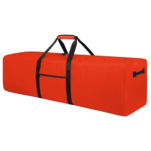 Urbanstand 48 Inch Extra Large Duffle Bag for Travel, Sports Gear Storage Bag with 2-way Lockable Zippers, Long Canvas Duffel Bag for Tent Camping tripod (Orange) - color: Orange, size: 48inch