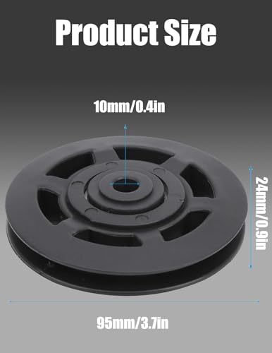 Replacement Pulley for Gym Equipment (10PCS),3.7in Nylon Bearing Wheel with Iron Core,Smooth Cable Machine Pulley System