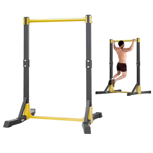 Pull Up Station, Power Tower Dip Station Portable Pull-up Bar Station with 11 Height Levels, Free Standing Pull Up Bar for Home Gym, Pull Up Tower Station 400LBS Black