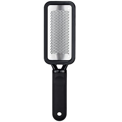 Foot Files Foot Scrubber Pedicure, Stainless Steel Callus Remover for Feet, Professional Foot Grater Rasp Scraper to Hard Skin Corns for Dry and Wet Fee - style: 1X Foot Files(Black)