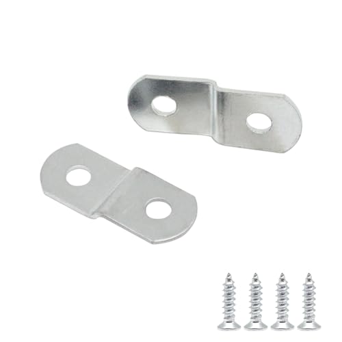 Offset Clips for Picture Framing, Z-Shape Canvas Mounting Clips with Mounting Hole, with Screws (20pcs, 2mm) - size: 2mm