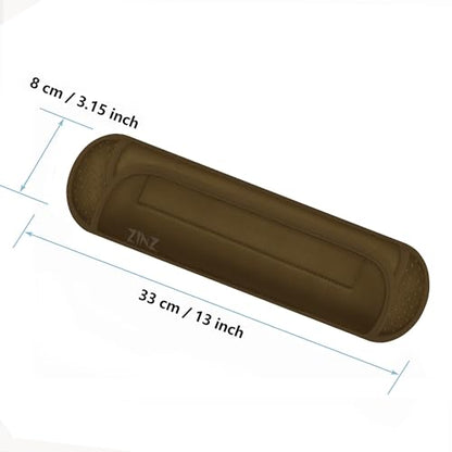 Ultra Thick & Breathable Universal Shoulder Pad Cushion for Bag - Long & Comfort - color: Coffee