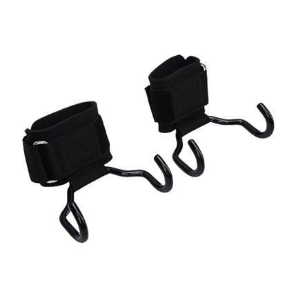 MAVIS LAVEN Weight Lifting Hooks, Adjustable Non Slip Rubber Grip Wrist Straps with Heavy Duty Hook for Strength Training Bodybuilding Gym