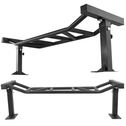 47 Inch Ceiling Mount Heavy Duty Multi-Grip Pull Up Bar Height Adjustable Chin Up Bar Supports Up to 600 Lbs Durable Home Gym Strength Training Equipment for Garage & Fitness Room