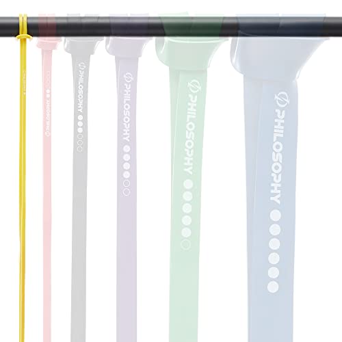 Philosophy Gym Pull Up Assist Band - Resistance Power Loop Exercise Band - style: 1/4" (5-15 lbs) - Yellow