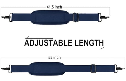 Shoulder Strap 56 inch, Universal Adjustable Thick Soft Duffel Bag Shoulder Strap Replacement Comfortable Belt with Metal Swivel Hooks for Laptop Messenger Bag, Briefcase, Shoulder Bag, Deep Blue - color: Deepblue