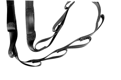 2Pcs 22KN Strong Climbing Strap Daisy Chain Nylon Daisy Chain Adjustable Strap Rope ，Length 110/150/180cmYoga Extend Belt - color: Black, size: 1.1m