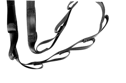 2Pcs 22KN Strong Climbing Strap Daisy Chain Nylon Daisy Chain Adjustable Strap Rope ，Length 110/150/180cmYoga Extend Belt - color: Black, size: 1.8m