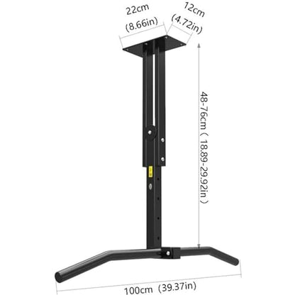Height-Adjustable Ceiling Horizontal Bar, Ceiling Mount Pull Up, Strength Training Pull-Up Bars, Pull Up Bar for Home Gym, Safe and Stable, Load 600LB