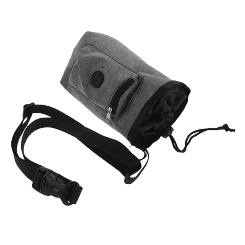 Gray Oxford Cloth Chalk Bag with Zippered Pockets Slip Climbing Chalk Pouch for Rock Climbing Bouldering Weightlifting Gymnastics and Outdoor Hiking Lightweight Waist Pack for