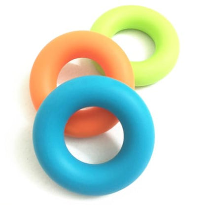 Garneck 3pcs Hand Grip Trainer Set Silicone Finger Forearm Wrist Exercisers 30, 40, 50 Pounds Resistance for Strength Training and Improving Malleability Anytime and Anywhere