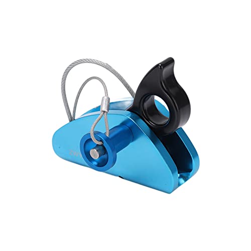 Self Locking Rope Grab, Detachable Main Shaft, Blocking Tooth for Rope Gripping, Strength Magaluma Material, Blue, for Rock Climbing and Engineering Fall