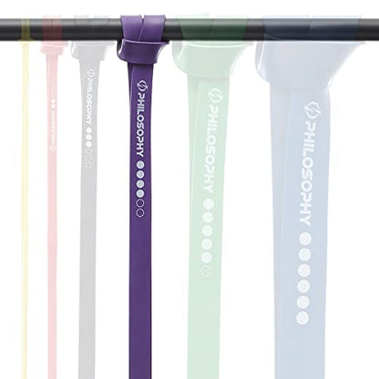 Philosophy Gym Pull Up Assist Band - Resistance Power Loop Exercise Band - style: 1-1/4" (100-120 lbs) - Purple