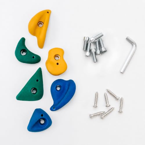 ComfyBumpy 6 Rock Climbing Holds - Replacement Holds Rock Climbing Wall for Kids
