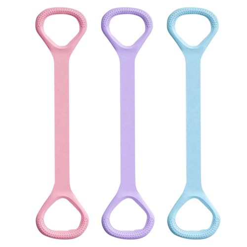 Figure 8 Exercise Bands, 3PCS Arm Execrise Stretch Bands Elastic Workout Band with Non-Slip Handle for Training Arm, Back, Chest and Shoulder - size: Large
