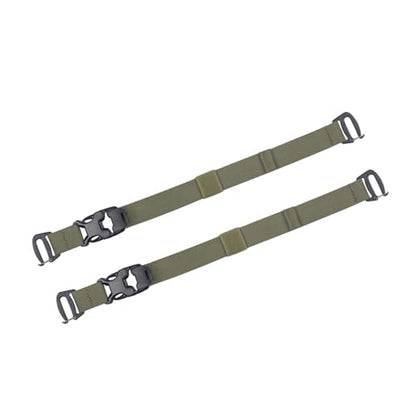 Tactical MOLLE/PALS Backpack Attachment Straps - Adjustable G-Hook Tie Downs, Non-Slip Cam Buckle, for Rucking, Hunting, Hiking, Camping, Tripod & Sleeping Gear (7.5-22 in) (Army Green, 2-Pack) - size: 2-Pack, style: Army Green
