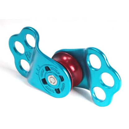 Climbing Pulley, 30KN Three Holes Ball Bearing Single Pulley for 14mm Rope Hauling, Rescue, Zipline Sports Etc