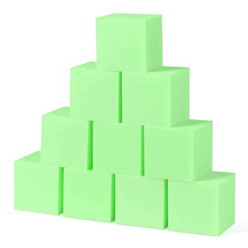TRENDBOX Foam Cube, 100 PCS of 3.15 x 3.15 x 3.15 Inch Soft Blocks, Gymnastics, Rock Climbing, Trampoline and Other Sports Cushion Pads, Indoor Park Foam Pit Filler - Light Green - color: Light Green, size: 100 Pack