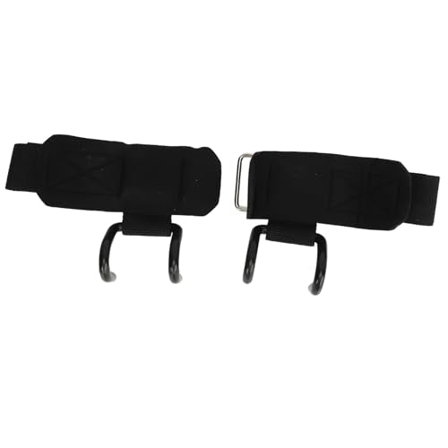 Omabeta Weight Lifting Hook Durable Heavy Duty Straps Improve Grip Strength for Weightlifting Deadlift Gym Training 2pcs Black