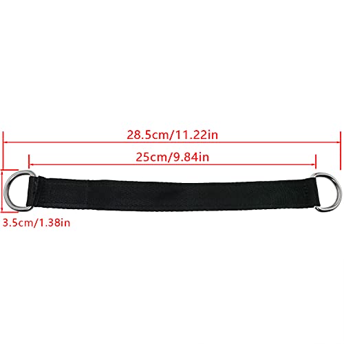 Mutai 2PCS Hanging Straps for Indoor Swing, Hammock, Punch Bag, Heavy Duty Extension Belt with D Hook Holds 200kg/440lb Length 25cm / 9.8inches