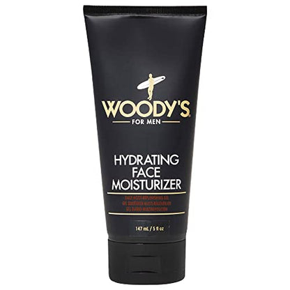 Woody's Face Moisturizer for Men with Menthol - Hydrating Daily Facial Lotion for Dry Skin, Anti-Aging Face Cream, Mens Skin Care, 5 fl oz - style: Face Moisturizer