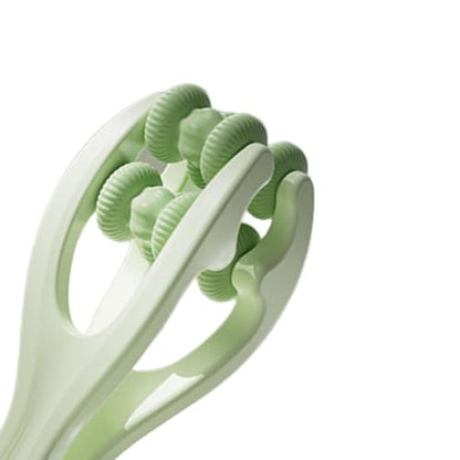 Finger Massager Roller Points Office Massager Double Roller PP Silicone Functional Relief Suitable for Gift Giving Outdoor Occasions, Green - color: Green