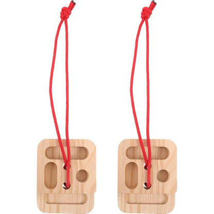 2Pcs Wooden Hangboard Rock Climbing - Hang Board for Climbing | Fingerboard | Arm Workout & Pull-Up Training | Bouldering Present Khaki - color: Beige