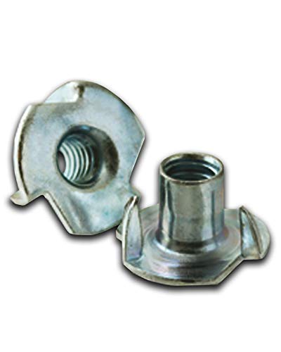 T Nuts T Bolts Tee Nuts Rock Climbing Holds Threaded Inserts for Wood 3-pronged Blind Nuts Inserts 25 Pack 1/4-20 Steel Zinc Plated T Nut Super-Deals-Shop - color: 1/4-20, 5/16" Barrel 5/16" Panel Hole, size: 25 Pcs
