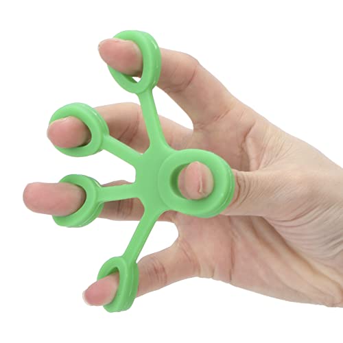 Finger Stretcher Silicone Resistance Bands Hand Strengthener for Finger Grip Exercise Hand Training Office Workers Travelers Dark Green Black 2 Pack 11LB