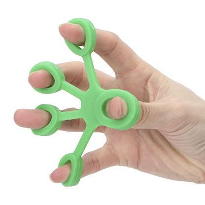 Finger Stretcher Silicone Resistance Bands Hand Strengthener for Finger Grip Exercise Hand Training Office Workers Travelers Dark Green Black 2 Pack 11LB